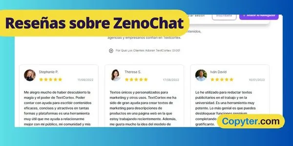 Reseñas sobre ZenoChat