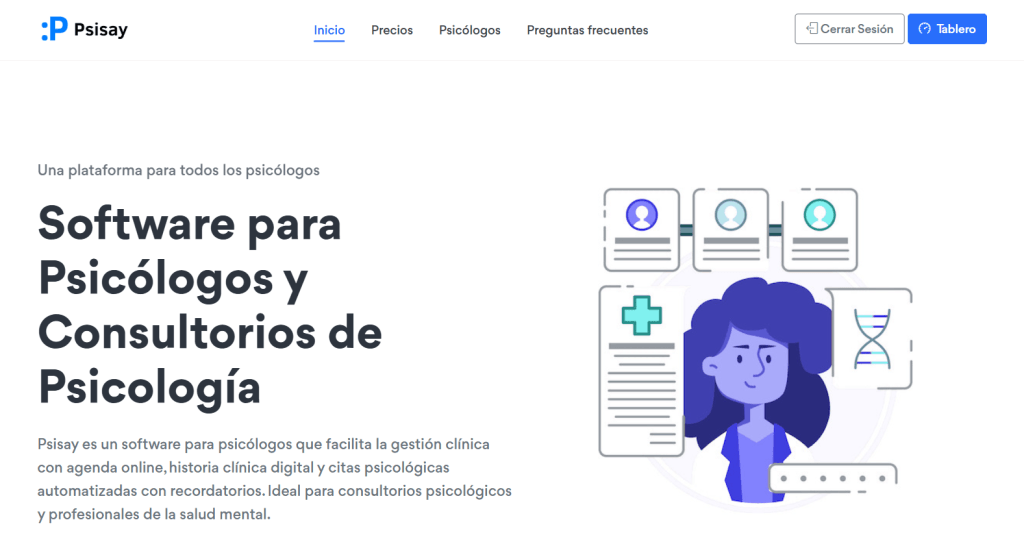 Psisay: plataforma para psicólogos con historia clínica digital y agenda online