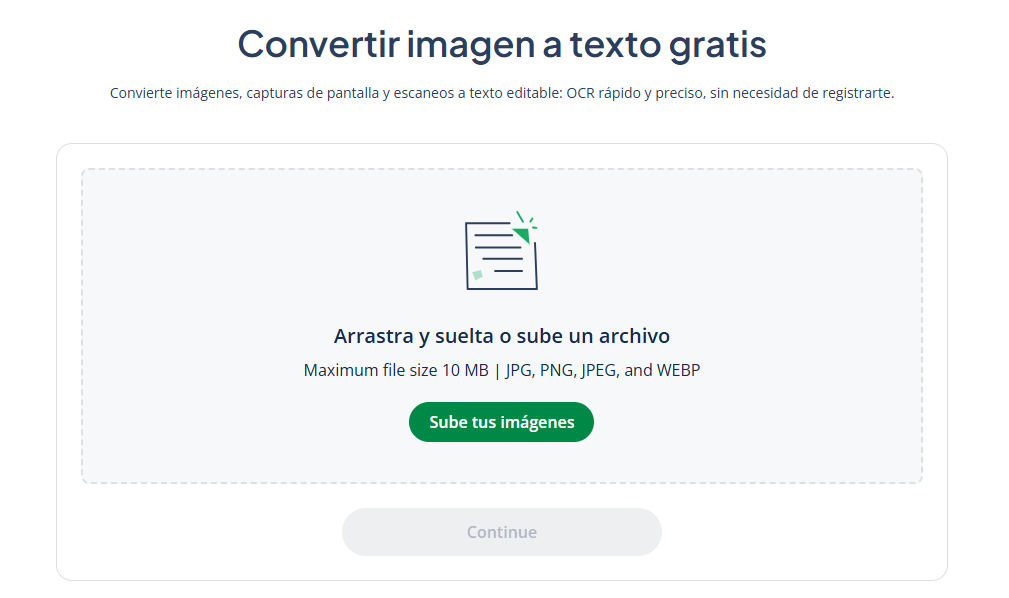 Convertir imagen a texto