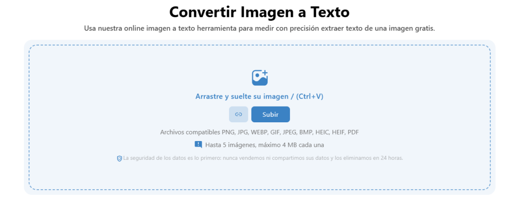 Dashboard de Imagetotextconverter