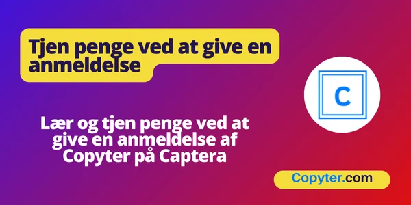 Skriv din anmeldelse på Copyter's Capterra