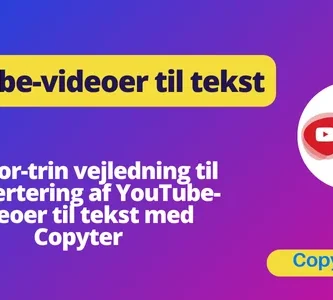 Konverter YouTube-videoer til tekst