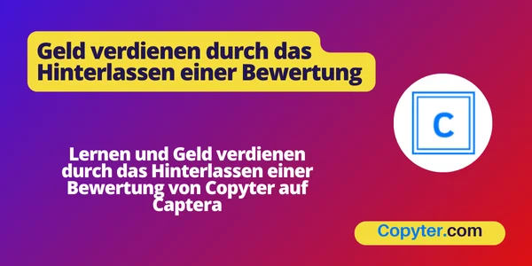 Hinterlassen Sie Ihre Bewertung auf Capterra von Copyter