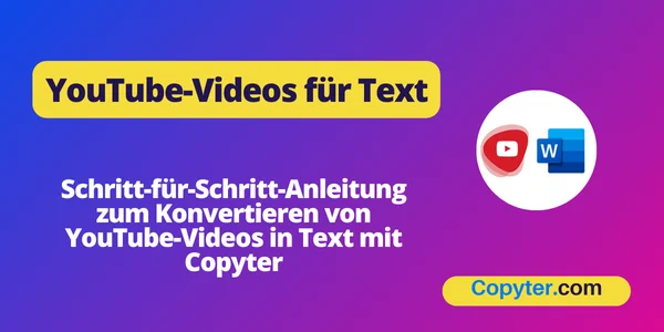 Konvertieren Sie YouTube-Videos in Text