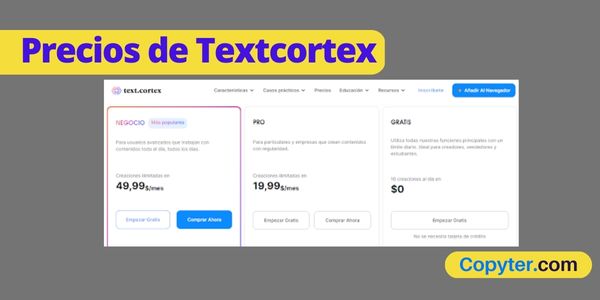 Textcortex Pricing