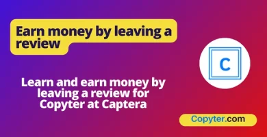 Leave your review on Capterra for Copyter