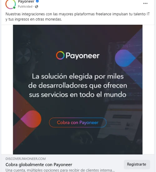 Exemple de publicité Facebook