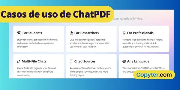 Cas d'utilisation de ChatPDF