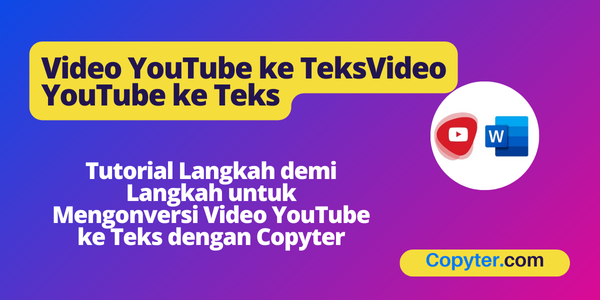 Konversi video YouTube menjadi teks