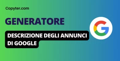 Generatore di descrizioni di Google Ads Copyter