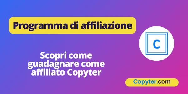 Programma di affiliazione Copyter