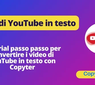 Converti i video di YouTube in testo