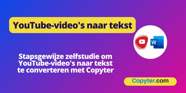 Converteer YouTube-video's naar tekst