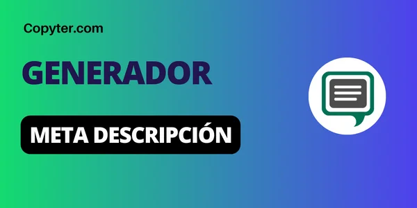 Generador de meta descripción Copyter